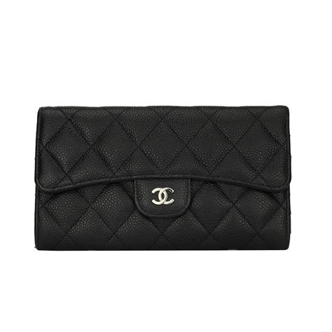 chanel classic flap wallet black caviar